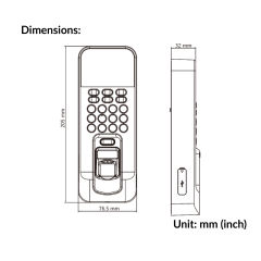 Fingerprint Access Control Terminal | DS-K1T804AMF / DS-K1T804AEF