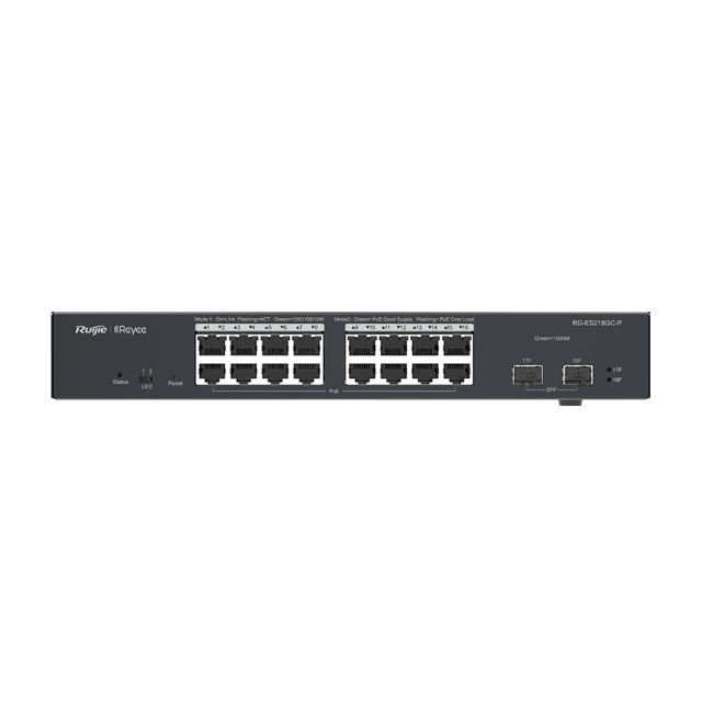 16-Ports Cloud Managed PoE Switch (Ruijie) | RG-ES218GC-P