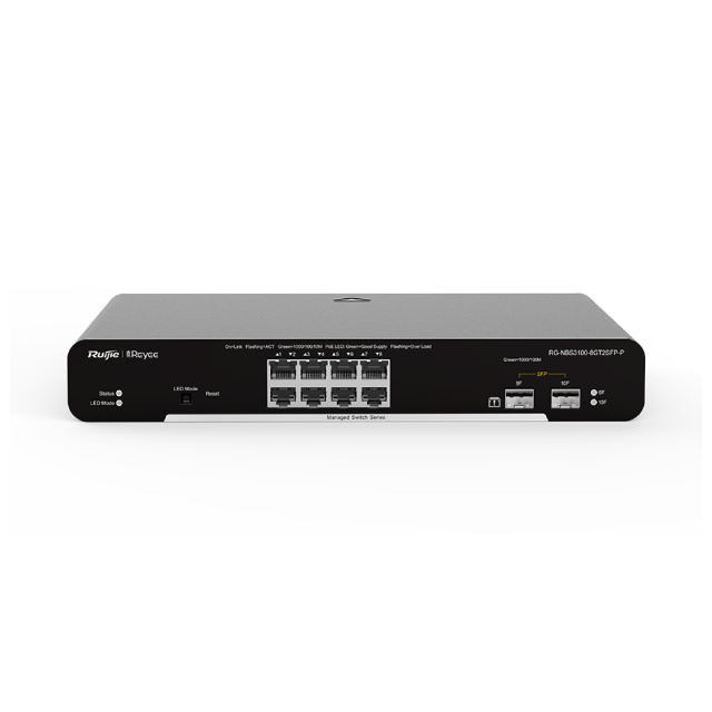 8-Ports L2 Gigabit Cloud Managed Switches (Ruijie) | RG-NBS3100-8GT2SFP-P V2