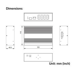 Industrial 8 Ports PoE Fast Ethernet Switch (UTEPO) | UTP7208E-POE-A1