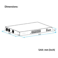 16 Ports Gigabit PoE Switch (UTEPO) | UTP3-GSW1604TS-P200