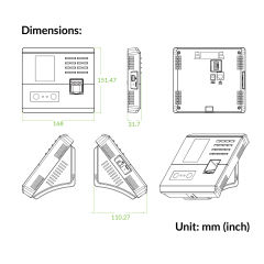 Hybrid-Biometric Time & Attendance Access Control | MB10-VL