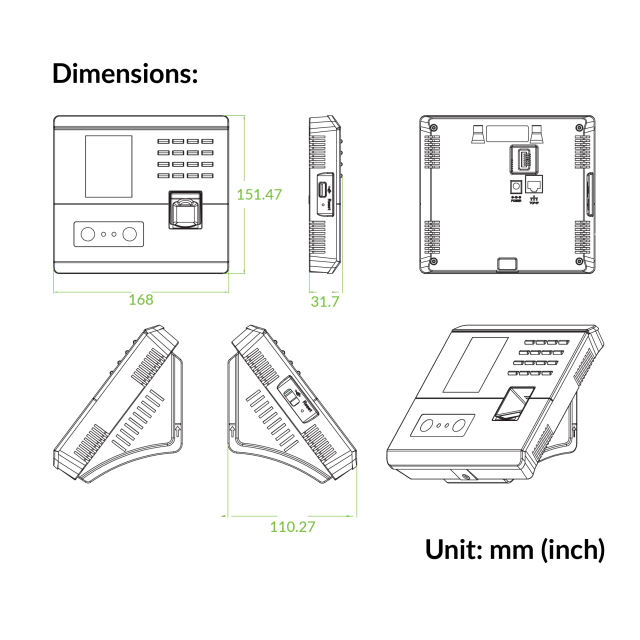 Hybrid-Biometric Time & Attendance Access Control | MB10-VL