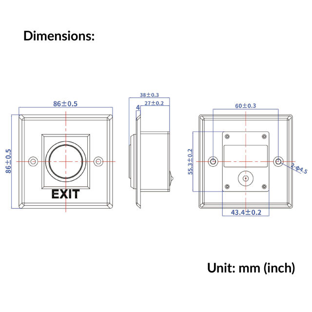 Touchless Exit Switch | VS-TLEB101