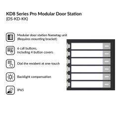 KD8 Series Pro Modular Door Station | DS-KD-KK