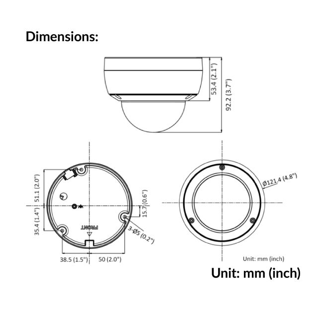 8MP AcuSense Vandal WDR Fixed Dome Network Camera | DS-2CD2183G2-I