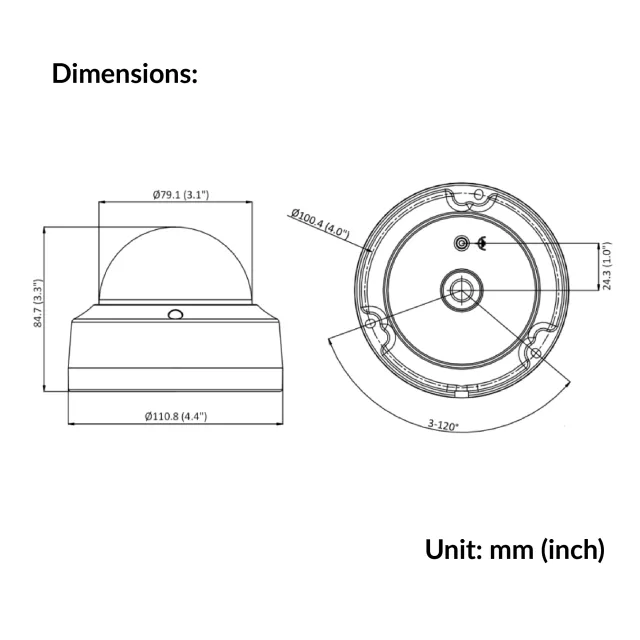 2MP AcuSense Fixed Dome Network Camera | DS-2CD2126G2-ISU