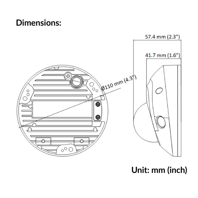 4MP AcuSense Built-in Mic Fixed Mini Dome Network Camera | DS-2CD2543G2-IS