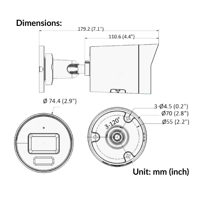 2MP AcuSense Fixed Mini Bullet Network Camera | DS-2CD2026G2-I