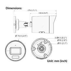 2MP AcuSense Fixed Mini Bullet Network Camera | DS-2CD2026G2-I
