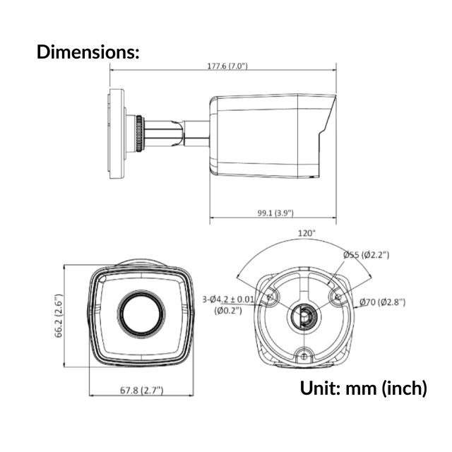 2MP Fixed Bullet Network Camera | DS-2CD1023G0E-I(L)(2.8mm)