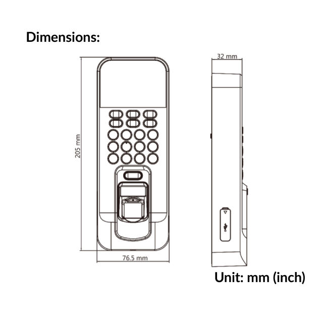 Fingerprint Access Control Terminal | DS-K1T804BEF
