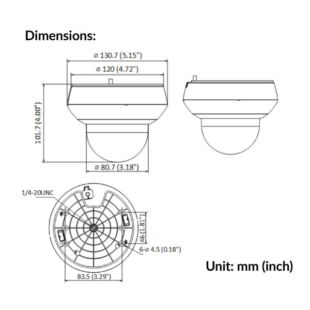 2-inch 2MP 4x Zoom IR Mini PT Dome Network Camera | DS-2DE2A204IW-DE3(C0)(S6)(C)