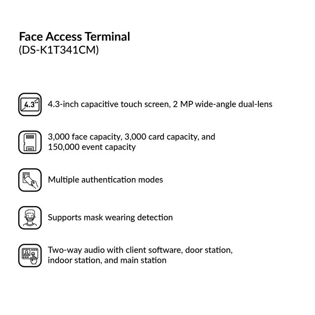 Value Series Face Access Terminal | DS-K1T341CM