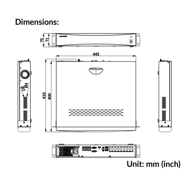 16-ch PoE 1.5U K Series AcuSense 4K NVR | DS-7716NXI-K4/16P(D)