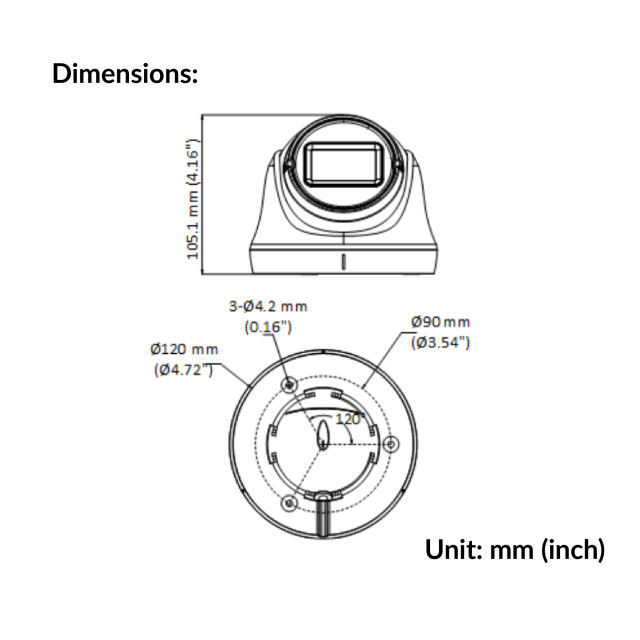 2MP Manual Varifocal Turret Camera | DS-2CE79D0T-VFIT3F(C)