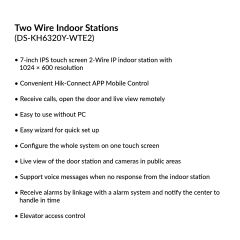 Two wire indoor stations | DS-KH6320Y-WTE2