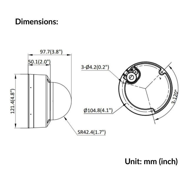 2MP Smart Hybrid Light Fixed Dome Network Camera | DS-2CD1123G2-LIU