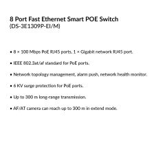 8-Port 10/100M PoE Switch | DS-3E1309P-EI/M
