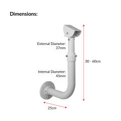 L Shaped Bracket | VS-L-shaped wall mount extension Bracket (30-60cm)