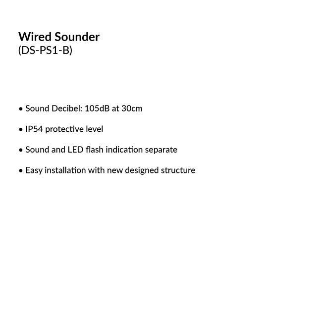 Wired Sounder | DS-PS1-B
