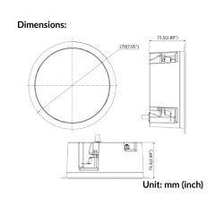 Network Ceiling Speaker 3W | DS-QAZ1203G1-BE