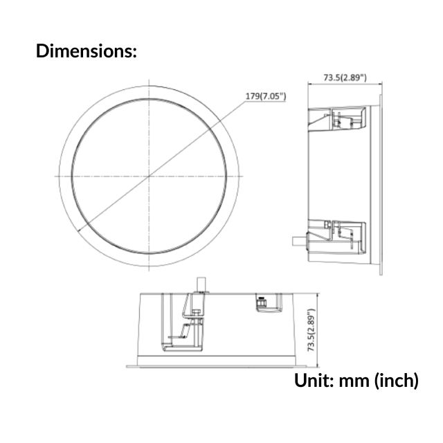 Network Ceiling Speaker 3W | DS-QAZ1203G1-BE