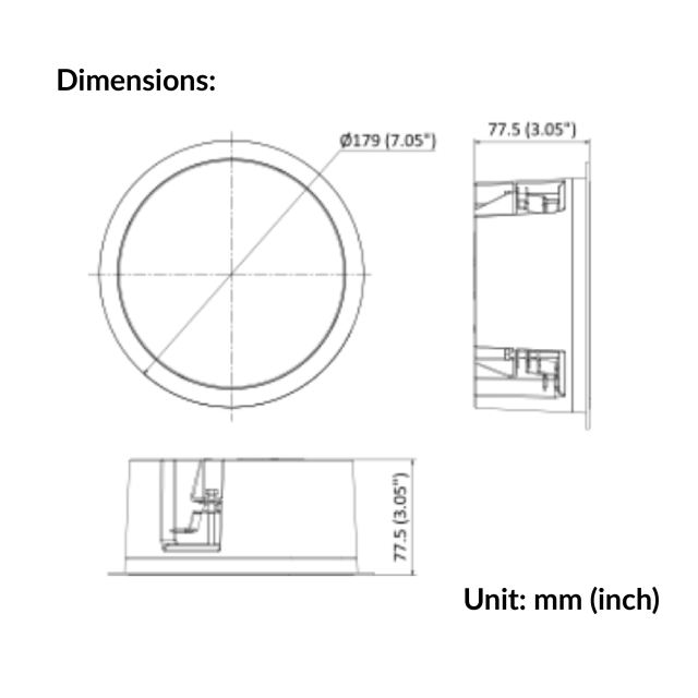 Ceiling Secondary Speaker 3W | DS-QAZ0203G1-S