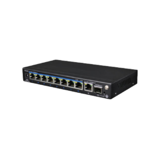8-Port Gigabit PoE+ 1-Port Gigabit RJ45 1-Port Gigabit SFP unmanaged Ethernet Switch | UTP3-GSW0802-TSP120(V2)