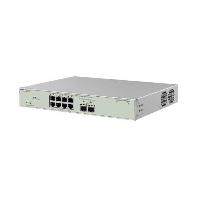 10 Ports Muti-Gigabit Layer 3 Managed Switch with 8 PoE++ Ports | RG-NBS5300-8MG2XS-UP