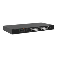 24-Port 10/100 Mbps with 2-Port Gigabit Unmanaged PoE Switch | RG-ES126FGS-LP