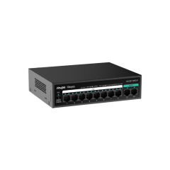 8-Port 10/100 Mbps with 2-Port Gigabit Unmanaged PoE Switch | RG-ES110FG-P
