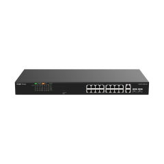 16-Port 10/100 Mbps with 2-Port Gigabit Unmanaged PoE Switch | RG-ES118FGS-LP