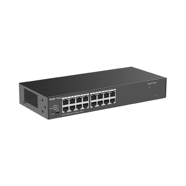 16-Port 10/100/1000 Mbps Unmanaged Non-PoE Switch | RG-ES116G-L