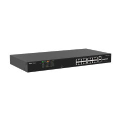 16-Port 10/100 Mbps with 2-Port Gigabit Unmanaged PoE Switch | RG-ES118FGS-LP