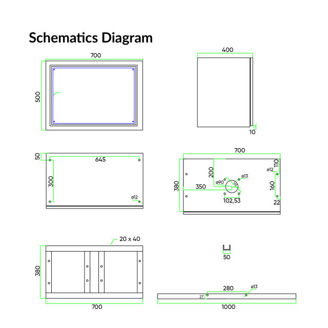 Outdoor Mobile Cabinet (700*500*400) | VSL-OMC705040 (Outdoor Mobile Cabinet)