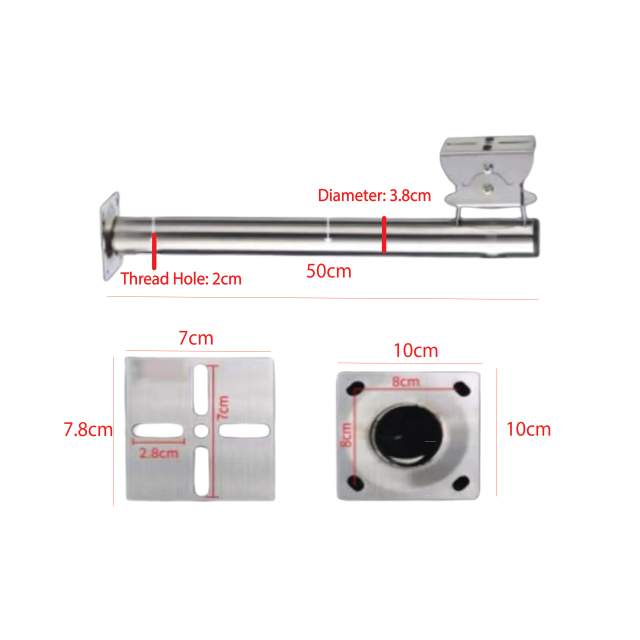 L Shaped Bracket | VS-L-shaped Stainless steel wall mount stand (50cm)