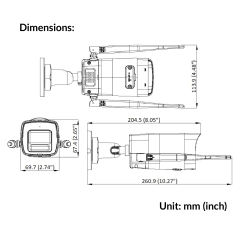 2MP Outdoor Wi-Fi Fixed Bullet Network Camera | DS-2CV1023G2-LIDWF
