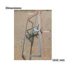 Solar Bracket (2x 200W) | VSL-Bracket(200WX2）-CZ Version C（Pole Mount）