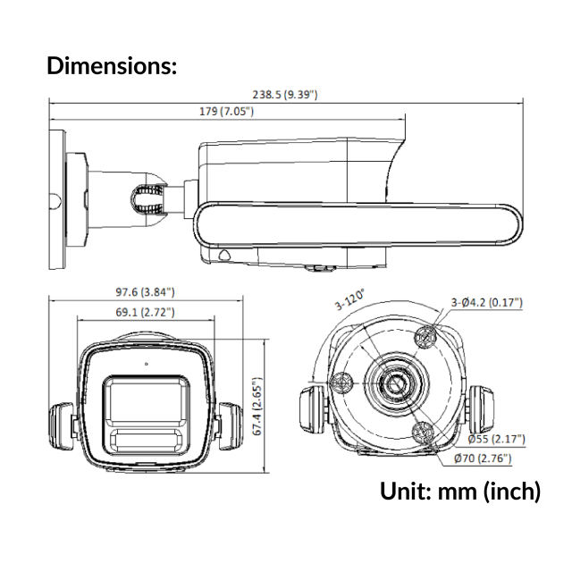 2MP Smart Hybrid Light 4G Fixed Bullet Network Camera | DS-2CD1023G2-LIDUF/4G/SL(2.8mm)