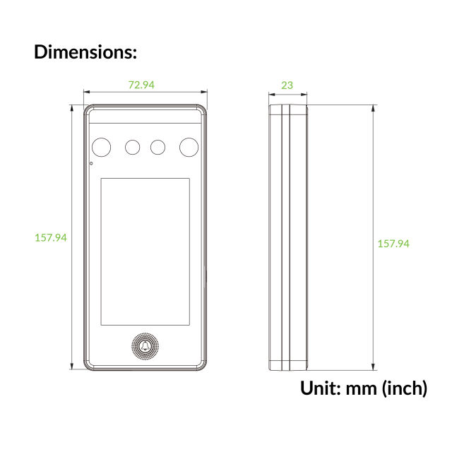 Hybrid-Biometric Access Control & Time Attendance Terminal | SpeedFace-V4LM1 (CEPAS)
