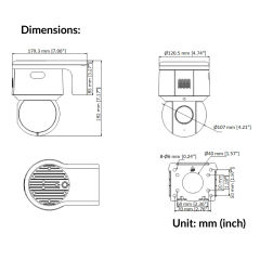 4MP 4x Zoom IR Wi-Fi Mini PT Dome Network Camera | DS-2DE3A404IWG-E/W