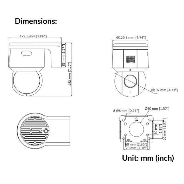 4MP 4x Zoom IR Wi-Fi Mini PT Dome Network Camera | DS-2DE3A404IWG-E/W
