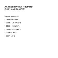 AX Hybrid Pro Kit | DS-PHA64-Kit-WB(B)