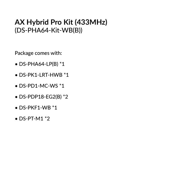 AX Hybrid Pro Kit | DS-PHA64-Kit-WB(B)