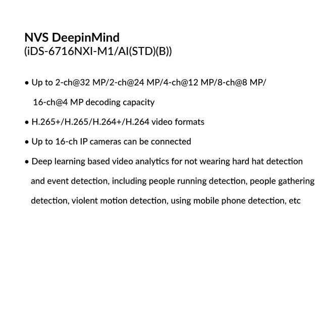 NVS DeepinMind | iDS-6716NXI-M1/AI(STD)(B)