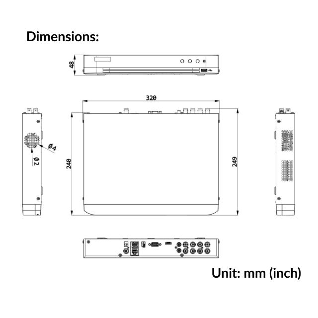 8-ch 5 MP 1U H.265 AcuSense DVR | iDS-7208HUHI-M1/X