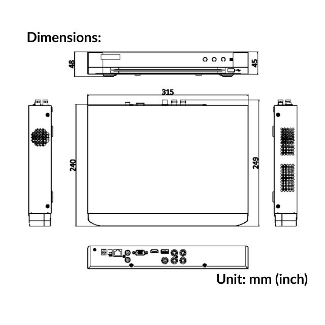 4-ch 5 MP 1U H.265 AcuSense DVR | iDS-7204HUHI-M1/X
