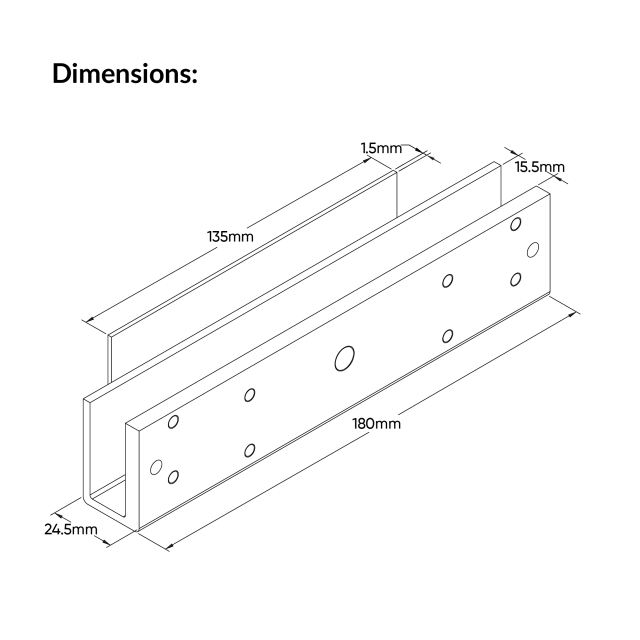 Ebelco U Bracket | Ebelco-U1-600 (U Bracket)