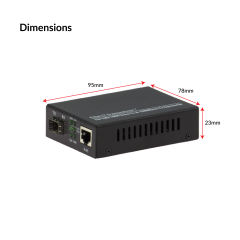 MESILIX 1000M Fiber to RJ45 Media Converter | MS-XA-MSL810SFP